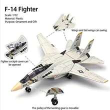 1架F14、SU57、F22、B2、SU25、A10战斗机和轰炸机模型，微缩比例模型，塑料积木飞机模型，创意收藏礼品，适合14岁以上人群，圣诞礼物 - 彩色 - 查看 2