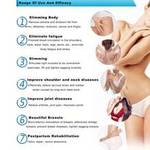 El EMS estimula puntos de acupuntura especiales en el cuerpo a través de la producción de pulsos electrónicos, la electroterapia ejerce eficazmente los músculos, alivia todo tipo de dolores físicos, promueve la circulación sanguínea, acelera el metabolismo, ayuda a perder peso, aprieta la piel, aumenta el pecho, le trae líneas corporales fascinantes y se mantiene saludable. El equipo está cuidadosamente diseñado de acuerdo con la investigación biónica del cuerpo humano, que integra funciones como romper la grasa, disolver la grasa, drenar la linfa y apretar la piel, y utiliza medios de alta tecnología para masajear y electroterapia, con resultados notables. Adelgazamiento, eliminación de la fatiga, mejora de la enfermedad del hombro y el cuello, mejora de la enfermedad articular, senos hermosos, recuperación posparto. Periartritis del hombro, Espondilosis cervical, tensión muscular lumbar crónica, lesión nerviosa de tejidos blandos, artritis reumatoide. - Blanco - Ver 4