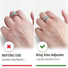 KLONKEE 18pcs Ring Adjuster Set, Suitable For Loose Rings, Includes 3 Types (Spiral Rings, Ring Guards, Sizing Strips) Fits 1-10mm Wide Rings, Unisex Invisible Size Adjustment Solution - Multicolor - View 4