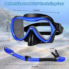 2-In-1 Snorkeling Set: Dry Snorkel Mask & Breathing Tube, Diving Equipment - Multicolor - View 5