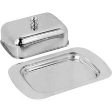 1 Stück Edelstahl Butterdose mit Deckel, große Käsebox, Butterschale, Butterbehälter, Käseaufbewahrung mit Griff, geeignet für Küchentheke & Kühlschrank - Butterdose - Übersicht 7