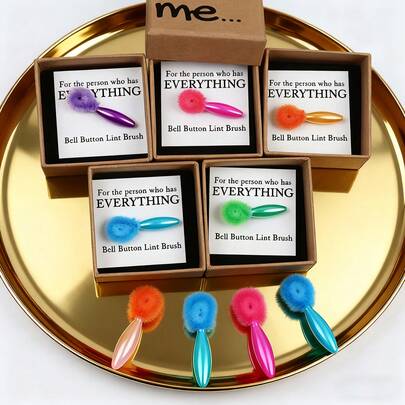 Set regalo di spazzole per l'ombelico divertenti - 6 colori, pulitore portatile con biglietto, regalo originale, regalo scherzoso per il bagno per adulti, decorazione domestica unica per amici e coinquilini, ideale per calze natalizie e feste