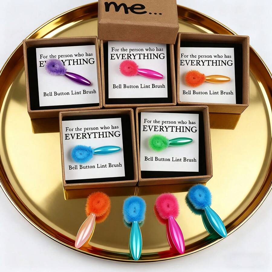 Funny Belly Button Brush Gift Box Set - 6-Color Portable Cleaner With Card, Novel Gift, Bathroom Gag Gift For Adults, Unique Home Decor For Friends And Roommates, Ideal For Stocking Stuffers And Parties - Multicolor - View 1