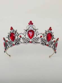 1pc Bohemian Style Rhinestone Embellished Zinc Alloy Princess Crown, Suitable For Weddings, Galas, Pageants, Birthday Parties - Multicolor - View 12