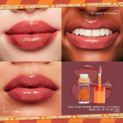 Brillo Labial Voluminizador Vegano con Efecto Plumping Jengibre Volumen Instantáneo Duradero Tono Strike a Ciruela 7ml