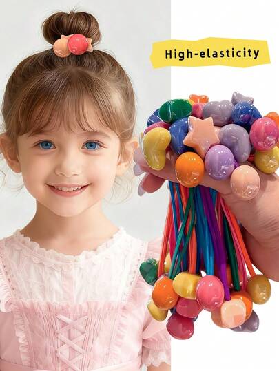 12 piezas Conjunto de scrunchies de pelo coloridos y lindos, que incluyen naranja vibrante, púrpura soñador, verde fresco, etc. Estilos versátiles como estrellas, esferas, corazones - adorables para niñas y mujeres, adecuados para diario, fiesta, vintage, dulce y estilos académicos, gran regalo