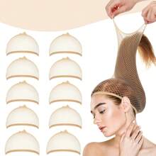 Hair Net Elastic Wig Caps With Wig Cap Open End Mesh Net Wig Cap Mesh Net Wig Cap Stretchy Open End Wig Caps For Making Wigs Ventilated Wig Cap For Women - Multicolor - View 1