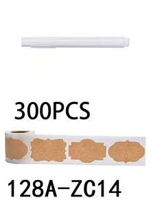 120pcs/300pcs Roll Pack Adhesive Gift Labels, Name Bottle Label Stickers, Self-Adhesive Handmade Multi-Purpose Christmas Labels, Used For Basic Cosmetics Decoration, Mason Jar Food Crafts, Christmas Gifts, And Merry Christmas