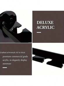 1pc/Set, 3pcs/Set Elegant Acrylic Champagne Glass Rack, Modern Minimalist Transparent Display Stand, Suitable For Party, Wedding, Christmas