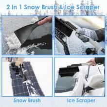 Multifunctional Winter Car Snow Shovel, Retractable Aluminum Alloy Car Snow Shovel, Car Ice Scraper, Deicing Scraper, Snow Removal Blade
