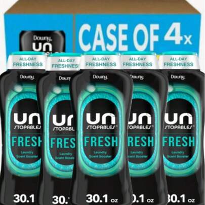 "Downy Unstopables Fresh Scent Beads |   3X Concentrated Laundry Booster (90-Day Scent Retention Technology) |   100% Plant-Based Encapsulation |    For Sensitive Skin & Baby Clothes"*