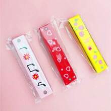1pc/5pcs/10pcs/20pcs Painted Harmonica, 16/24 Hole Double Row Mouth Organ, Durable And Easy To Play, Suitable For Beginners, Musical Instrument Toy For Students, Defective Version With Minor Scratches And Dents That Do Not Affect Usage, Assorted Color And Pattern Designs Shipped Randomly - Random Color - View 4