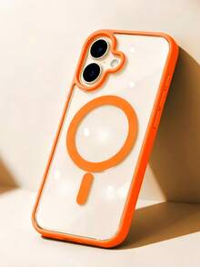 奢华磁吸充电保护壳，兼容 17/16/15/14/13/12/11 Pro/Plus/Max/Air/XS Max/XR/X/Xs/7/8 Plus/7/8，超薄透明亚克力材质。 - 橘色 - 查看 31
