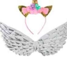 Unicorn Accessory Kit: Tiara With LED Lights + Wings - Princess Costume Party Tiara Decoration - 銀色 - 查看 4