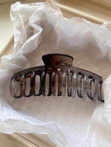 4pcs/1pc Women's Autumn/Winter Brown Plastic Hair Clips, Fashionable, Versatile, Elegant, Simple, Solid Color Hair Claws, Suitable For Daily Wear, Casual, Party, Commute, Beach, Vacation, Ponytail, Bun, Washing Face, Makeup, Accessory Flower Hair Clutch Women Bandanas Winter Hair Accessories - Multicolor - View 7