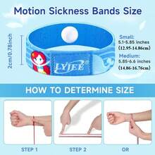 2 双装 LYJEE 儿童晕车腕带 - 双包装，邮轮旅行必备品，儿童晕船腕带，防晕车腕带，缓解汽车、轮船和飞机旅行中的晕动症不适