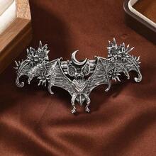 1PC Retro Punk Bat Halloween Hair Clip Dark Hip Hop Animal Hair Clip Fashion Hair Accessory Jewelry Gift - 銀色 - 查看 4