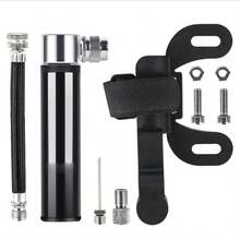 JCSP 铝合金迷你自行车气筒，小巧便携，兼容法式和美式气嘴，轻便迷你自行车气筒 - 彩色 - 查看 11