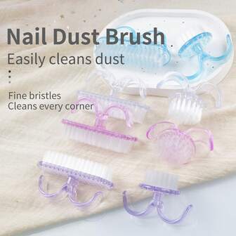 Nagelborste Manikyr Pedikyr Nagelborste Mjuk Stor Borste Stort Hornhandtag Nagelrengöringsverktyg
