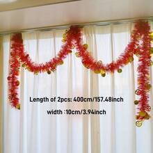 2个彩色中国新年农历新年红金吉祥元宝，寓意吉祥、财富、金币，苹果造型家居装饰，门墙装饰，植物装饰 - 彩色 - 查看 11