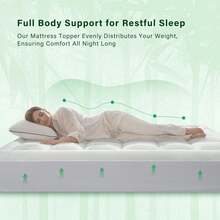 Rayon Bamboo Pillow Top Mattress Topper For Hot Sleepers, Cooling Mattress Pad With 8 - 21" Deep Pocket - White - View 4