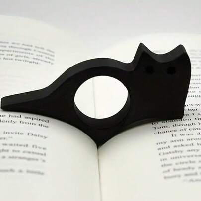 1pc Ergonomic Cat Thumb Book Page Holder - Comfortable Grip, Durable Plastic Book Mark, Essential For Bookworms, Reading Bookmark