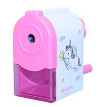 1pc Unicorn Design Pencil Sharpener, Cartoon Plastic Manual Pencil Sharpener For School, Back To School Essential, School, Office Supplies, Stationery, Student And Workplace Necessity