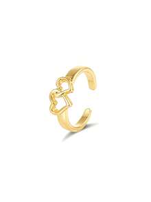 1Pc 14K Gold Filled Toe Rings For Women Simple Open Band Toe Ring Hawaiian Summer Beach Daisy Flower CZ Love Knot Thin Foot Jewelry Set Gold Tone Adjustable - Gold - View 6