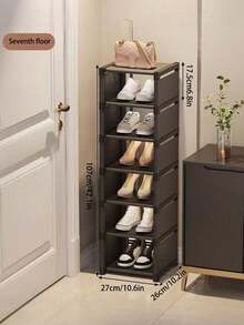 8/7/6/5/4/1 Tier Vertical Shoe Stand Space Dustproof Multi-Layer Shoe Rack Cabinet ,Non Woven Fabric And Plastic Materials,Shoe Organizer Storage For Small Household, Indoor Dormitory Rental And Entrydoorway, Easy Assembly, Space-Saving ,Compact Design, Holds Multiple Pairs Of Shoes,Saving Narrow Shoe Rack,