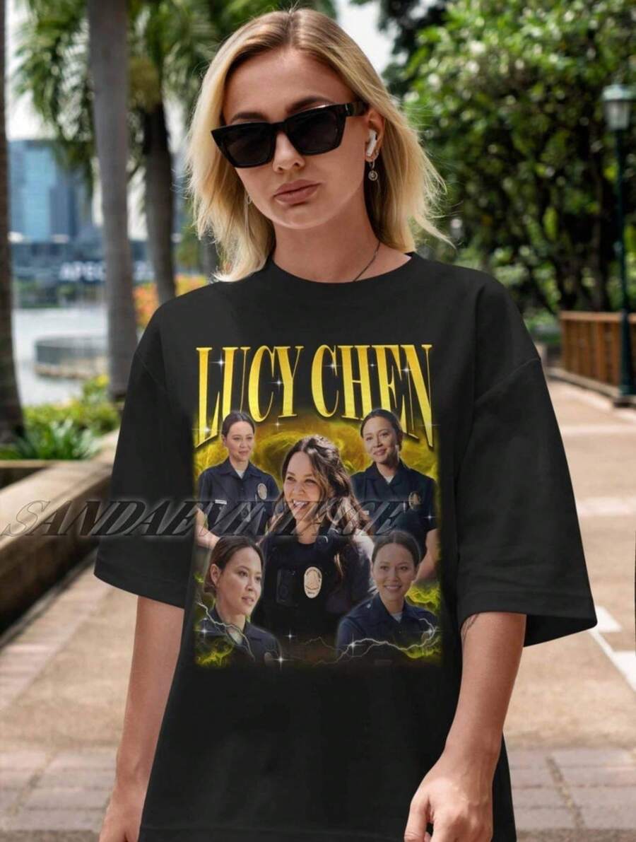 Lucy Chen Vintage T-Shirt, Lucy Chen Bootleg Shirt, Lucy Chen Fan Tees, Lucy Chen Retro 90s - 黑色 - 查看 1