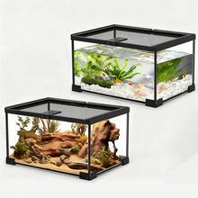1pc Transparent Reptile Terrarium, Vivarium Box For Rainforest Pets Like Snake, Lizard, Turtle - Multicolor - View 2