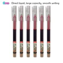 10支装蓝色直头液体凝胶笔/速干圆珠笔/大容量记事本/办公签名笔/适用于学校办公室、考试用品、文具、开学季文具。学校用品、返校用品、教师用品、学校必需品、返校用品、记号笔、高中用品