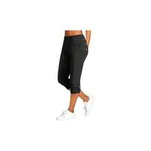Pantalones Casuales para Mujer, Leggings elsticos de Encaje de 3/4 de Largo, Color Liso, Ajustados, elsticos, para Estar en casa. - inicial - Ver 2