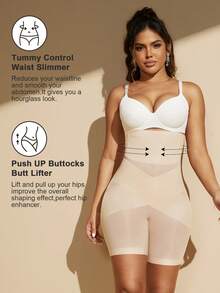 2pcs Women's Steel Boned Shapewear High Waist Tummy Control & Butt Lift - Double Layer Compression X-Design Seamless Breathable Fabric Lumbar Support Figure -SH6079 - 混合色 - 查看 4