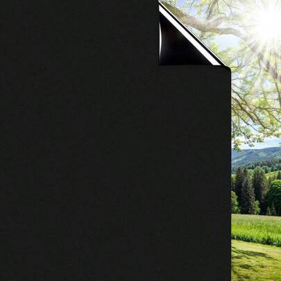 Blackout Window Film Window Films Privacy Blocking Static Cling Black Out Film Removable Window Tint Day Sleeping Home Door Office 11.8x 78.7in/ 30cmx200cm