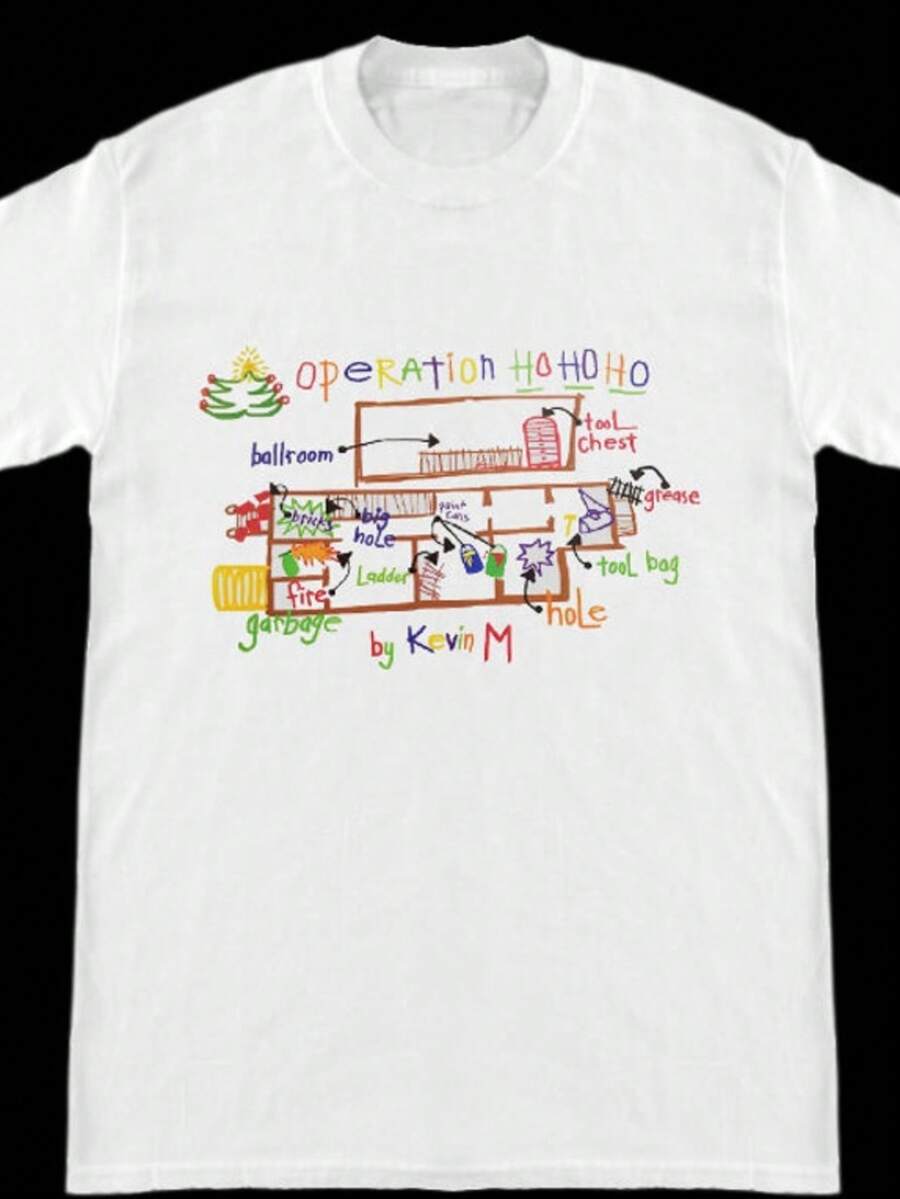 Kevin Mcallister Battle Plan Operation Ho Ho Ho T Shirt - 白色 - 查看 1