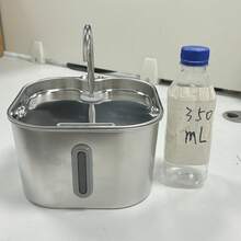 2.2升/74盎司不锈钢自动猫咪饮水器，宠物饮水器配件，自动猫咪水碗，狗狗水碗 - 2.2升 - 查看 8