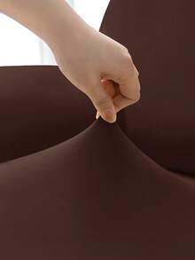 1/2/3pcs Solid Color Silk Elastic Thickened Sofa Cushion Cover, Waterproof Elastic Dust-Proof Washable, Massage Chair Cover, Multiple Colors Available, Modern Minimalist All-Season Non-Slip Sofa Cover, Home Decor - Coffee Brown - View 6