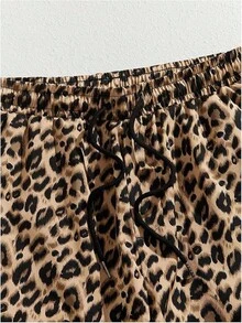 Men's Boho Paisley Print Drawstring Waist Summer Shorts With Pocket - Cheetah Khaki - View 7