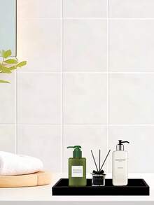 Bathroom Vanity Tray, Mini Soap Dispenser, Small Perfume And Jewelry Dish, Trinket Holder, Candle Tray, Bath Organizer Kitchen Sink Narrow Soap Dish Silicone - Black - View 7