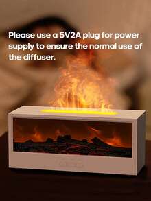 1pc 150ml USB Powered Fireplace Aroma Diffuser, Ultrasonic Flame Humidifier, Campfire Essential Oil Diffuser With LED Light & Remote Control, Suitable For Home, Office, Birthday, Christmas Gift Decor - Multicolor - View 8