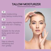 Hoygi Tallow Gently Moisturizer Cream Lavender Extract Deep Hydration Locks In Skin Moisture Relieve Dryness Soothe Skin Softening Nourishing Body&Face Care Cream - 紫色 - 查看 6