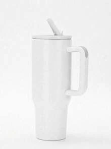 Tumbler With Handle & Simple Flip Straw - Car Cup Holder Friendly, Leak Resistant Water Bottle-Reusable Insulated Stainless Steel & Rubber Base - Gifts For Women & Men / 14oz/40 Oz - Multicolor - View 14