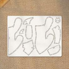 1 pieza Plantilla de acolchado con forma de perro de PET, herramienta de patrón de bordado creativo DIY, adecuada para manualidades DIY y proyectos de costura profesionales, asistencia de patchwork, ayuda de costura decorativa, bordes lisos, guía de costura, esencial para entusiastas de la artesanía - lechoso - Ver 10