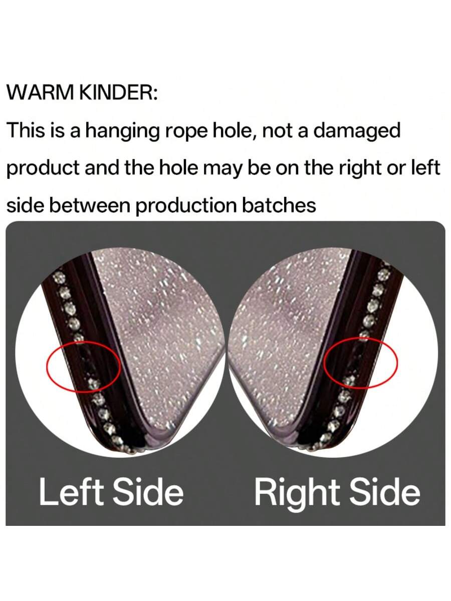 حافظة هاتف مطلية بالرينستون والمرآة الفاخرة، مقاوم...