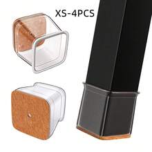 16pcs Transparent Silicone Chair Leg Floor Protectors With Anti-Slip Felt Pads, Round Furniture Leg Covers For Hardwood Floors, Reduce Noise And Protect Floors, Also Suitable As Desk Bottom Floor Protectors - Transparent-2 - View 10