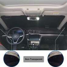 Universal Car Windshield Sun Shade With Super Elastic Bungee Cords –Car Accessories Premium Reflective Sunshield Blocks UV/Heat, Fits Sedan, SUV, Trucks & Most Vehicles - Silver - View 7