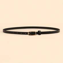 3 pièces Ceinture fine pour femme avec boucle rectangulaire
