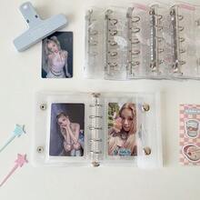 M5 Original Double-Ring Transparent PVC Mini Photo Album, Suitable For Idol Photos, Postcards, Trading Cards, Photos, Campus Cards, Access Cards, Made Of Excellent PP Material - Multicolor - View 10