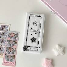 Álbum de fotos con marco de 4 fotos de tema estrella colorido original, mini álbum de tarjetas de 4 páginas hecho por estudiantes para almacenar tarjetas fotográficas de ídolos - Multicolor - Ver 13